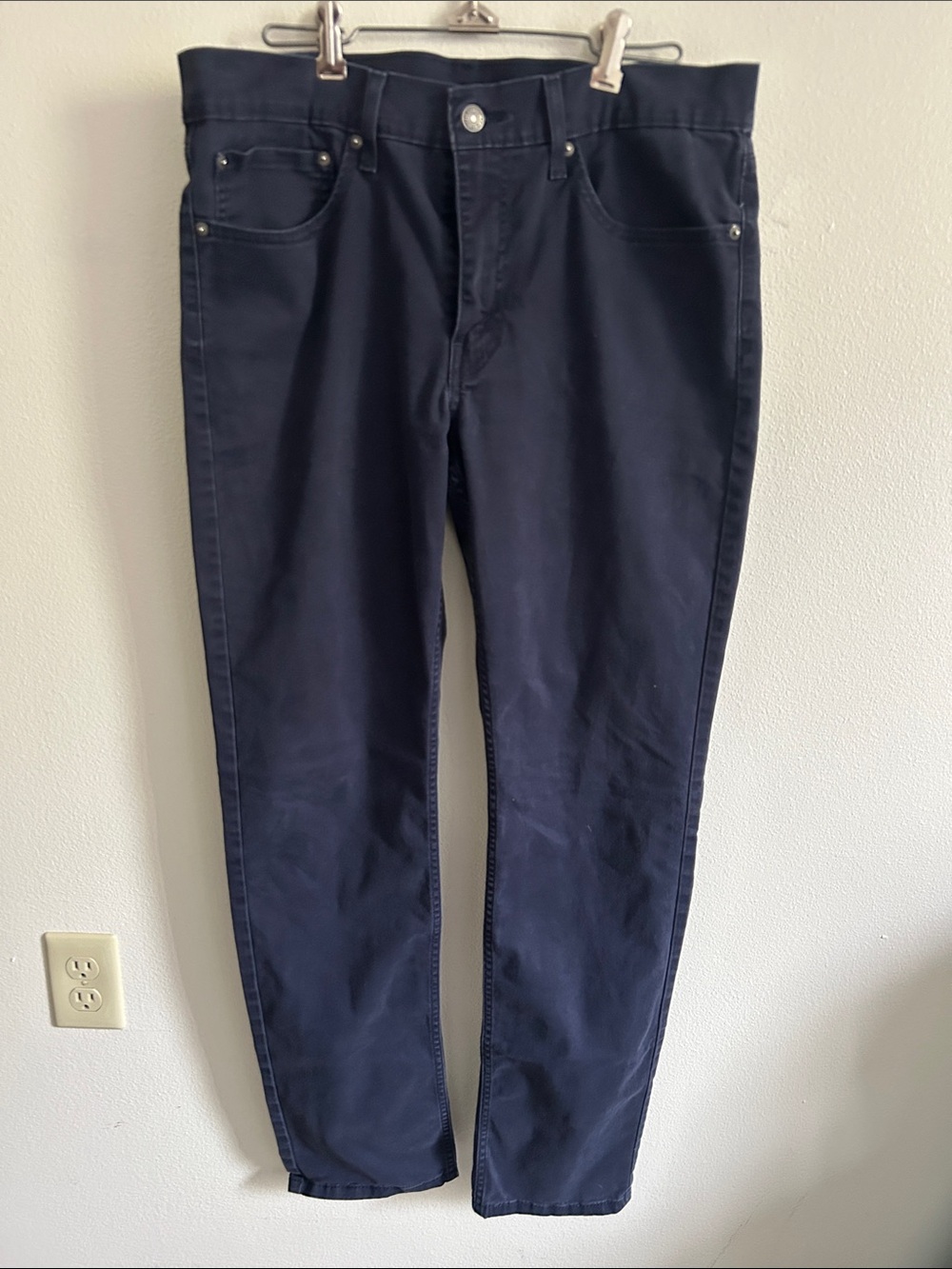 Levi's Red Tag 511 Men's Classic Navy Stretch Straight Jeans: 34